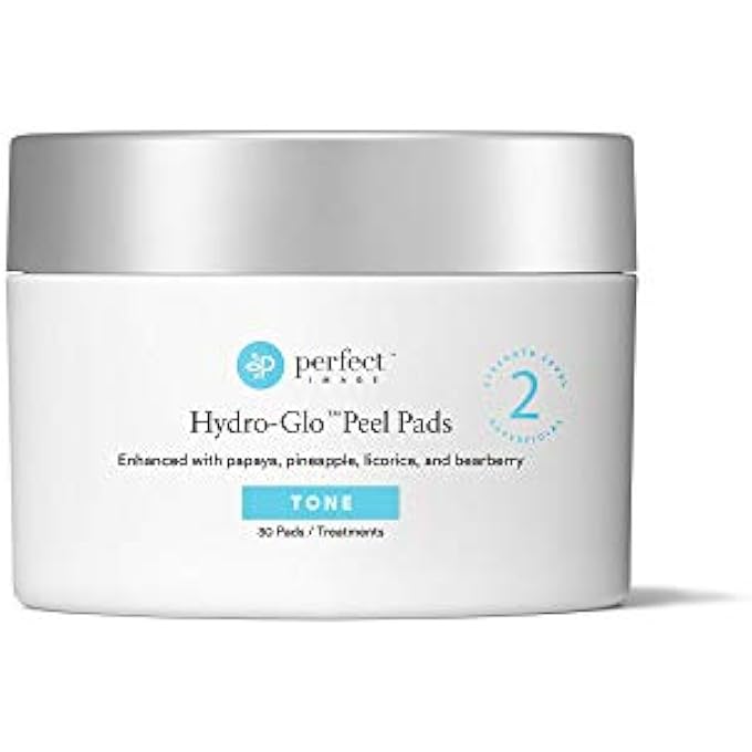 PERFECT IMAGE HYDRO-GLO 40% PEEL PADS, ENHANCED WITH LACTIC ACID, MANDELIC ACID, GLUTATHIONE, KOJIC ACID, LICORICE, PAPAYA, PINEAPPLE, AND BEARBERRY EXTRACTS - - Image 1